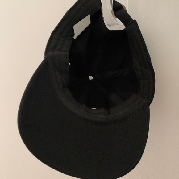 Victoria’s Secret Sport Black Hat Cap White Embroidered One Size Adjustable NWOT - Picture 2 of 4